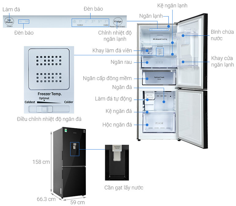 Tủ lạnh Samsung RB27N4190BU/SV 276 lít