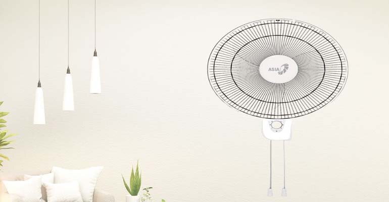 Quạt Asia VY357690 sử dụng công nghệ Dual Cooling System giảm 50% lượng nhiệt thu vào Quạt treo tường Asia VY357690
