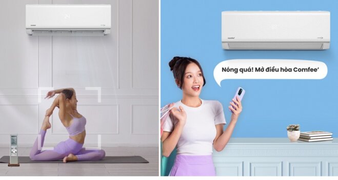 Điều hòa Comfee inverter CFS-10VWGF-V giá chỉ 5 triệu đồng mà cực tiết kiệm điện, có AI Cool thông minh