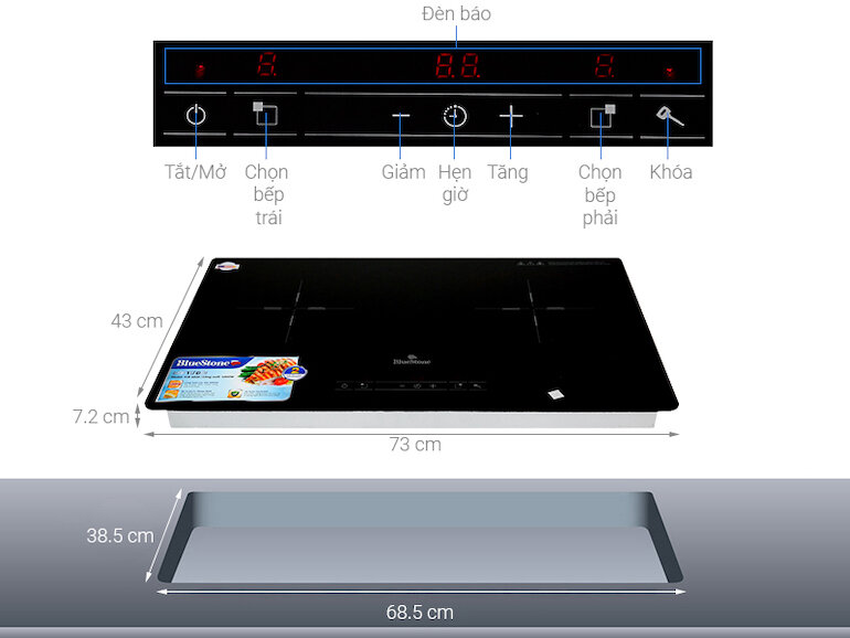 Đặc điểm, tính năng nổi bật của bếp từ Bluestone