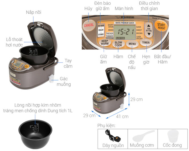 Nồi cơm điện Zojirushi NS-TSQ10-XJ