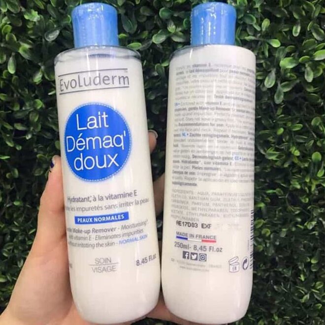 Nước tẩy trang Evoluderm Lait Demaq Doux dạng sữa