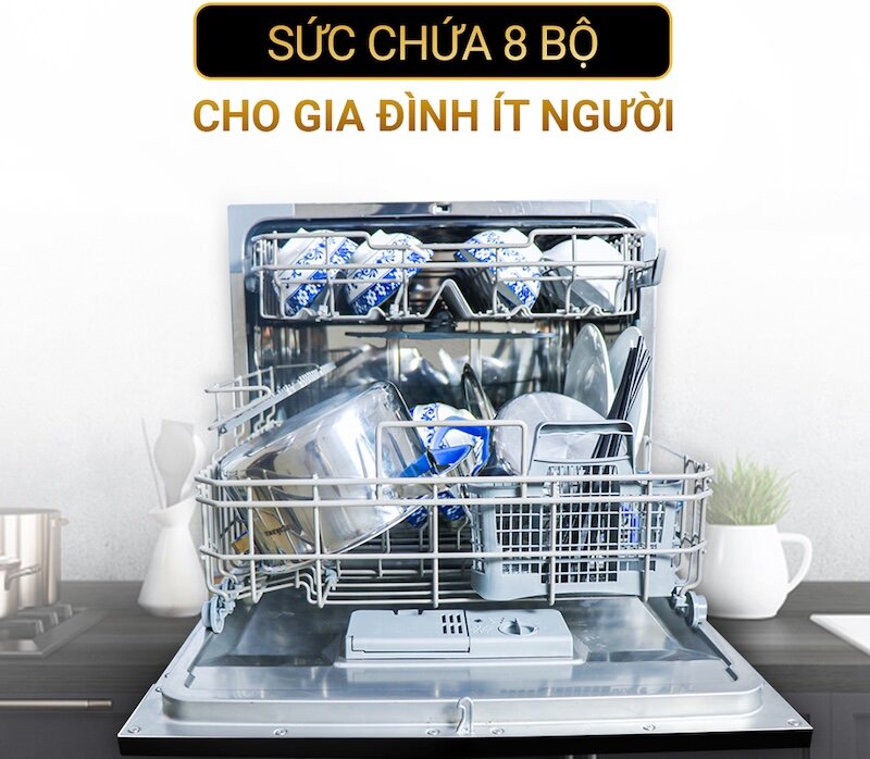 Máy rửa bát để bàn Nagakawa NK8D01M dành cho người bận rộn