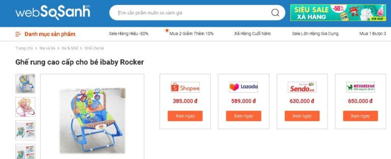 Giá ghế rung iBaby Rocker bao nhiêu tiền?