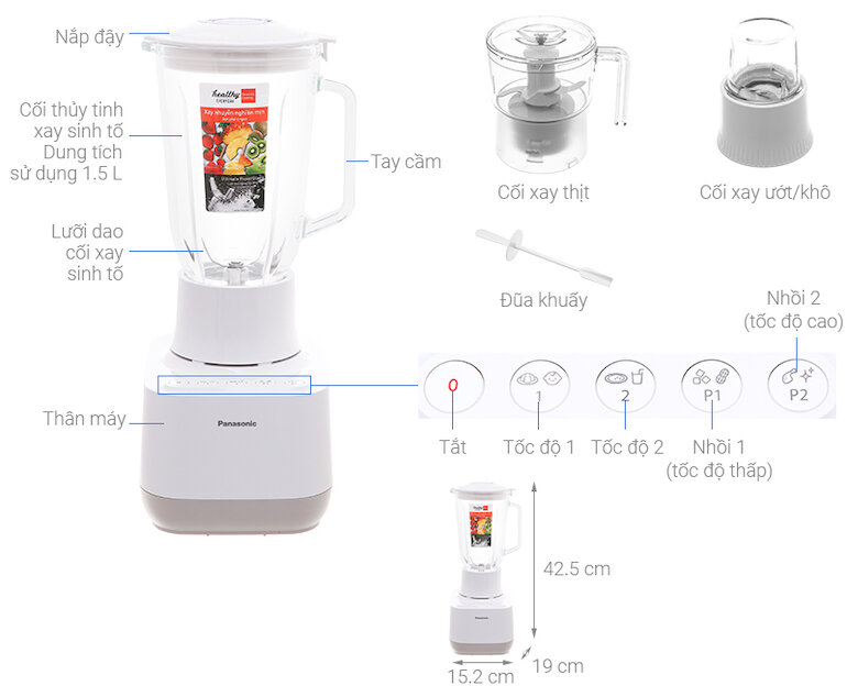 Máy xay sinh tố đa năng Panasonic MX-MG53C1CRA