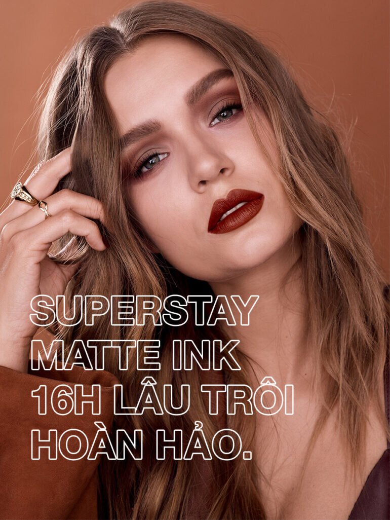 Son môi ăn không trôi Maybelline SuperStay Matte Ink Lipstick - Giá tham khảo: 159.000 vnđ/ cây 5ml