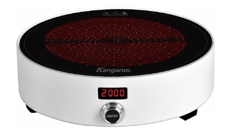 Bếp hồng ngoại đơn Kangaroo KG20IF8 nổi bật với thiết kế dáng tròn trẻ trung,