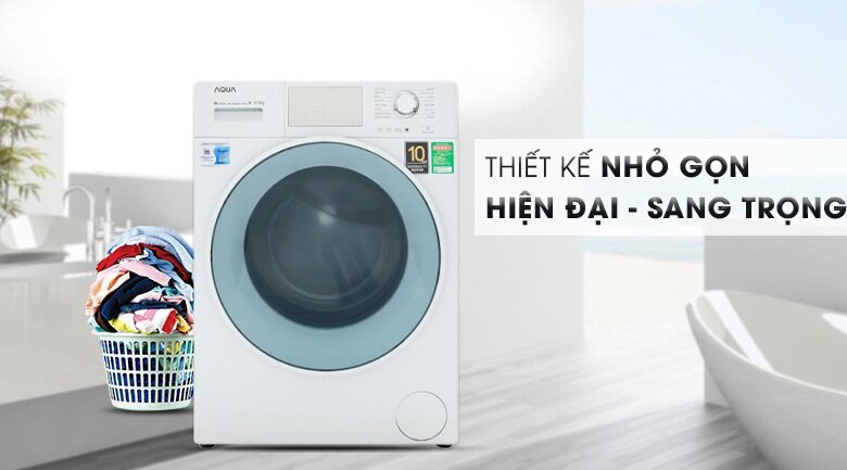 máy giặt Aqua 8.5kg cửa ngang