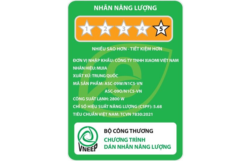 Điều hòa Xiaomi ASC-09WO/N1C5-VN bán chính hãng tại Việt Nam, rất tiết kiệm điện lại thông minh 