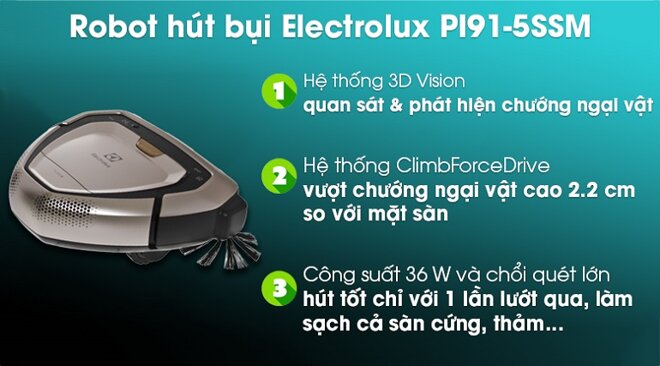 Robot hút bụi Electrolux PI91-5SSM