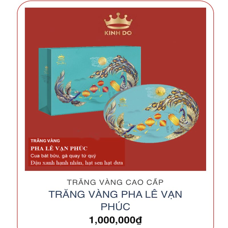 Bánh trung thu Kinh Đô Trăng Vàng Pha Lê Vạn Phúc