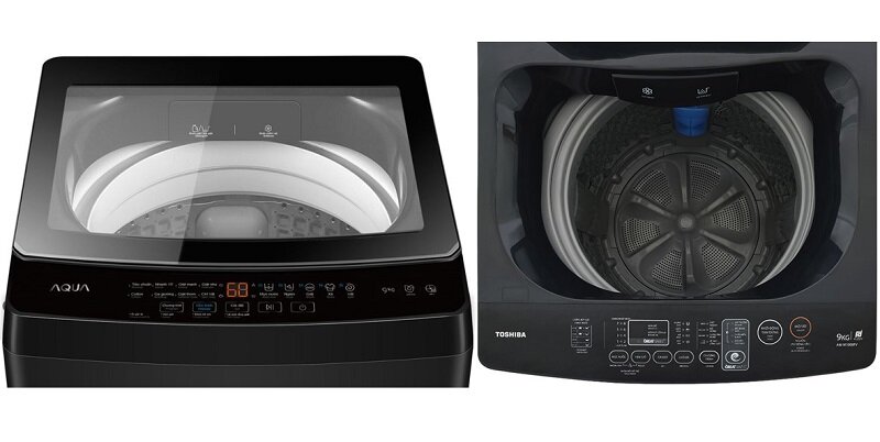 So sánh máy giặt 9kg Aqua AWM9-316K(B) và Toshiba AW-M1000FV(MK)