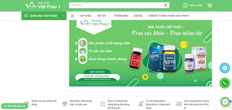Trang web online chính thức của Việt Pháp 1