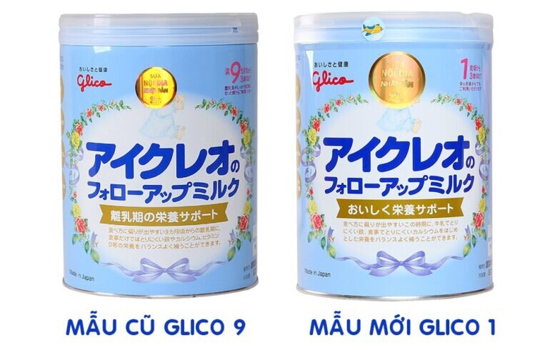 Sữa Glico số 1 và sữa Glico số 9