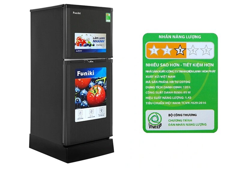 Funiki T6120TDG giá chỉ 3 triệu đồng, tủ lạnh 120 lít thực dụng cho gia đình