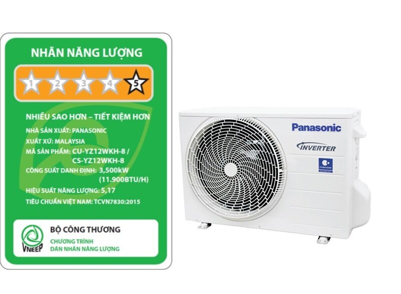 Điều hòa Panasonic 2 chiều inverter YZ12WKH-8 cực tiết kiệm điện, giá lại rẻ