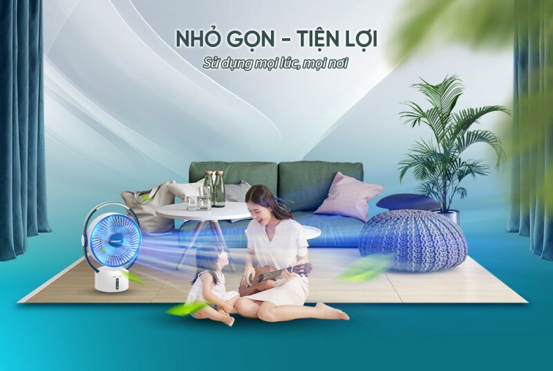 Đánh giá quạt sạc Sunhouse SHD7116: Tiện dụng, thời trang!