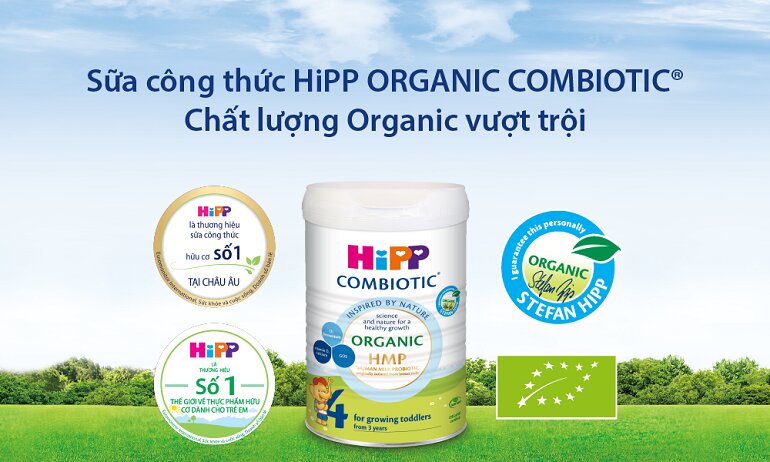 Sữa HiPP đạt danh hiệu sữa công thức hữu cơ (organic) số 1 tại Châu Âu: nói KHÔNG với các chất bảo quản, hương liệu, phẩm màu, hóa chất độc hại hay thành phần biến đổi gen. 