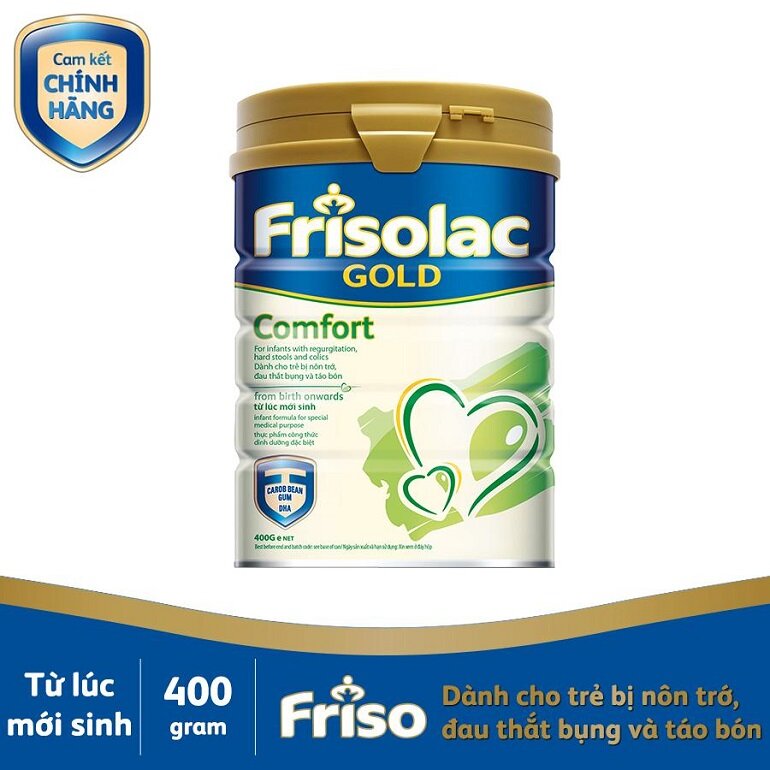 Sữa Frisolac Gold Comfort phòng ngừa trào ngược dạ dày ở trẻ