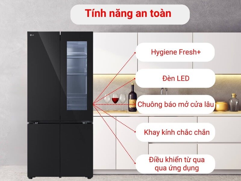 Tủ lạnh LG Inverter 617 lít LFB61BLGAI: Siêu phẩm công nghệ, nâng tầm không gian bếp