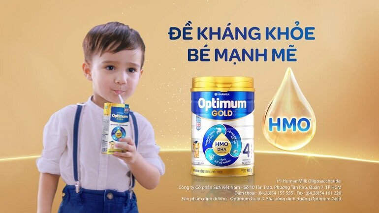 Sữa Optimum Gold 4 tăng cân, cải thiện sức đề kháng cho bé