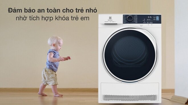 Máy sấy quần áo bơm nhiệt Electrolux 8 kg EDH804H5WB