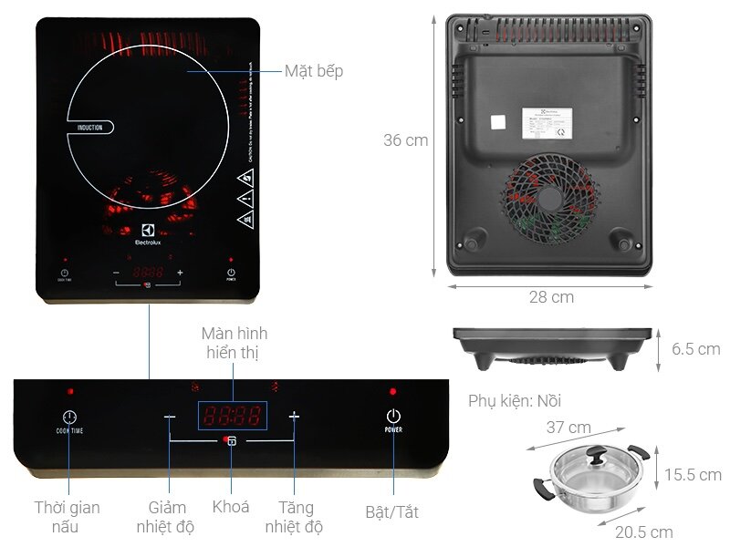 Bếp từ Electrolux ETD29MKC tinh tế, hiện đại và tiết kiệm điện