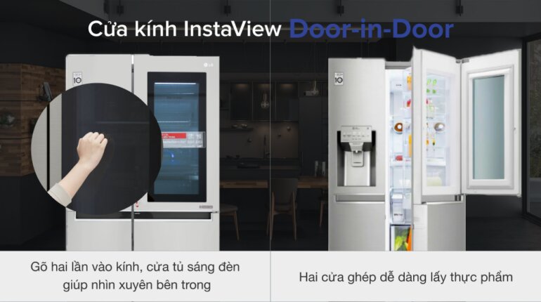 Tủ lạnh LG InstaView Door-in-Door 601 lít GR-X247JS - Giá tham khảo: 43 triệu vnđ