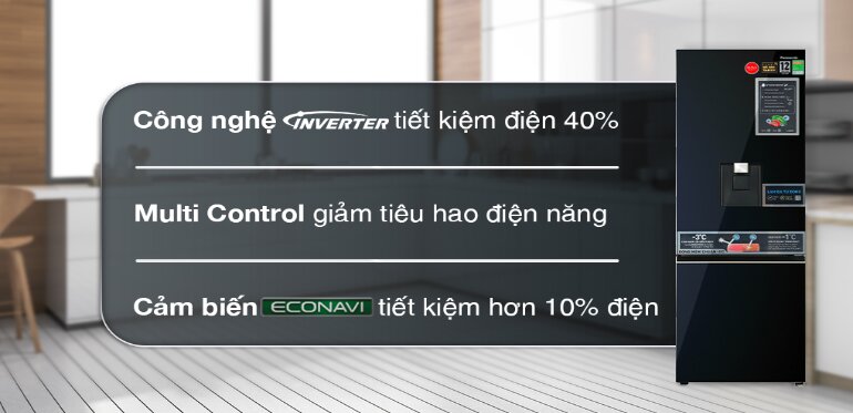 Tủ lạnh Panasonic NR-BV361WGKV được trang bị nhiều tính năng tiên tiến