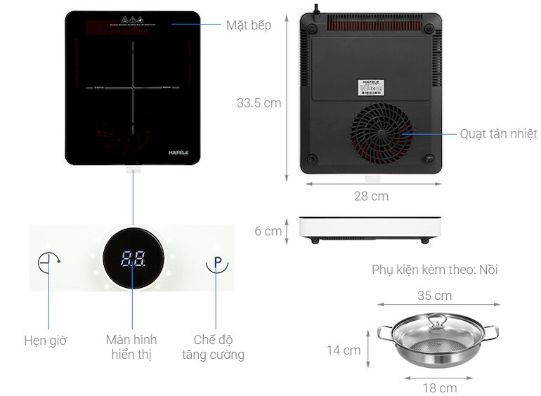 Đặc điểm, tính năng nổi bật của bếp từ đơn Hafele HSI-21FW