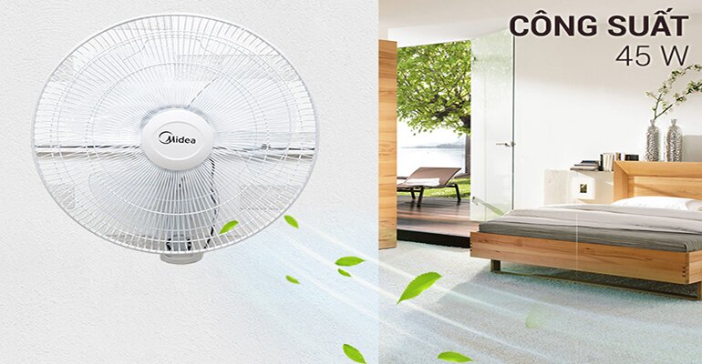 Công suất quạt treo tường chỉ dao động từ 45 – 65W Quạt treo tường công suất bao nhiêu