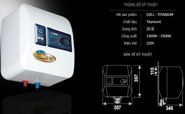 Chất liệu Titanium siêu bền chống thấm dùng cho các loại máy nước nóng