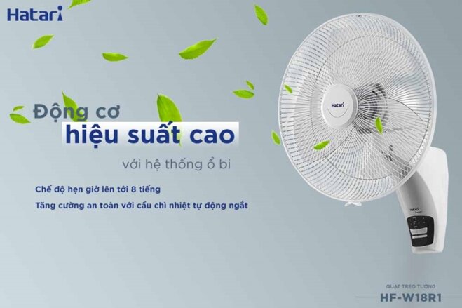 Đánh giá quạt treo tường Hatari W18R1