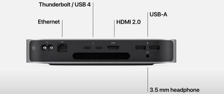 Trang bị đầy đủ cổng kết nối Thunderbolt/ USB 4, USB-A, HDMI 2.0