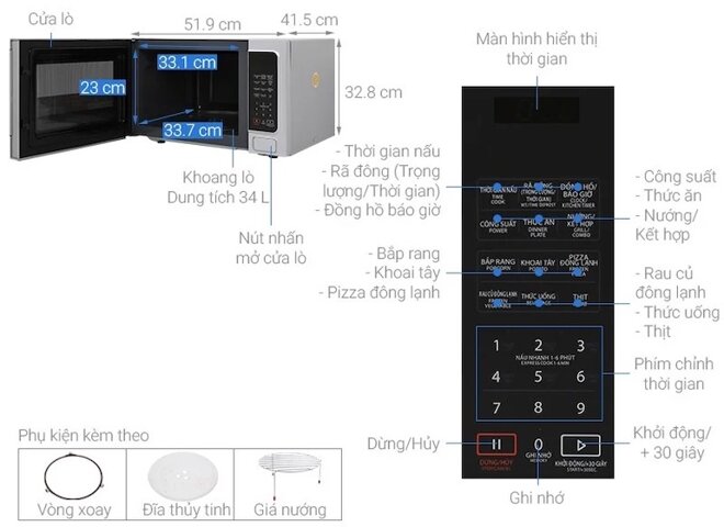 Lò vi sóng Toshiba ER-SGS34(S1)VN