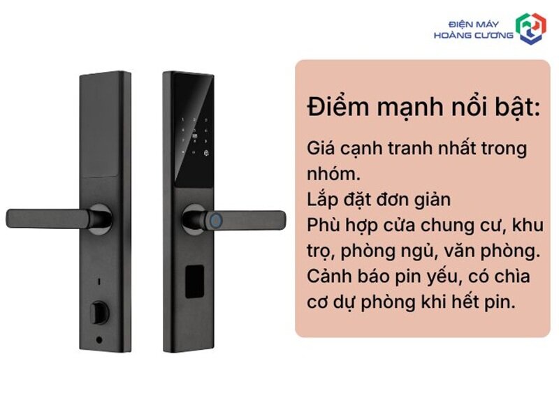Khóa cửa điện tử hãng nào tốt? So sánh 5 thương hiệu Hafele, Bosch, Demax, Hubert, Giovani