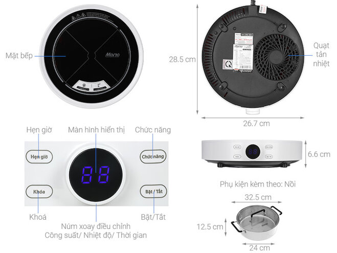 Tính năng của bếp từ Sunhouse SHD 6882