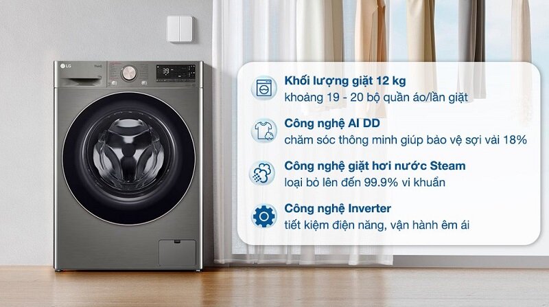 TOP 6 máy giặt LG 12kg chất lượng đáng mua năm 2025