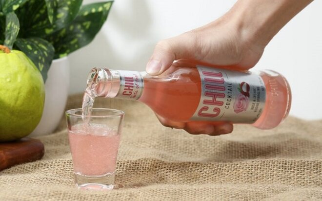 Chill Cocktail vị Rose & Lychee Vodka Sparkling (Chill Vải)