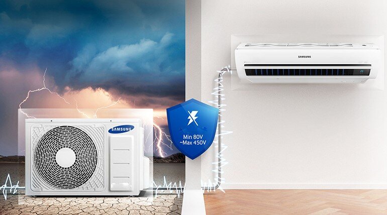 Máy lạnh Samsung 1 chiều có độ bền cao nhờ trang bị bộ ba bảo vệ tăng cường