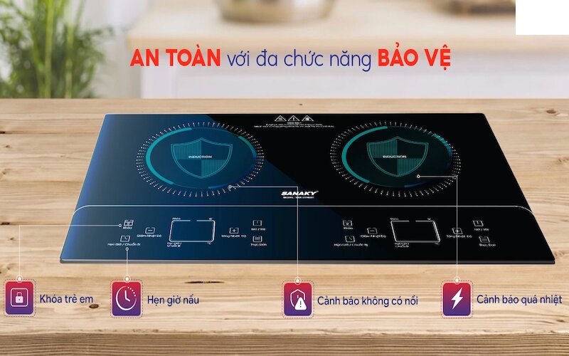 Bếp từ đôi Sanaky SNK-231WBT giải pháp nấu ăn nhanh gọn và an toàn