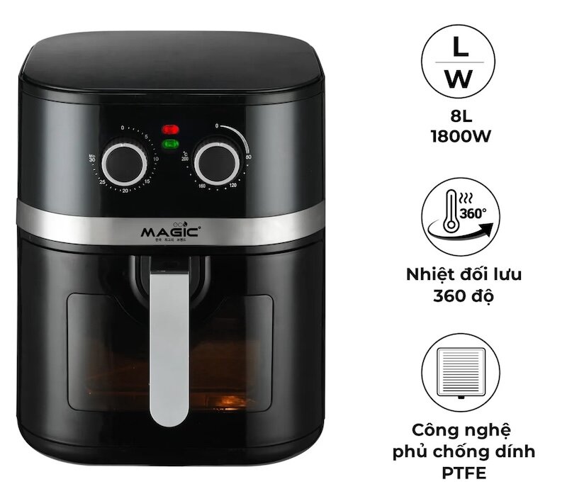 Nồi chiên không dầu Magic Eco AC-127 sang trọng, hiện đại và tiện dụng