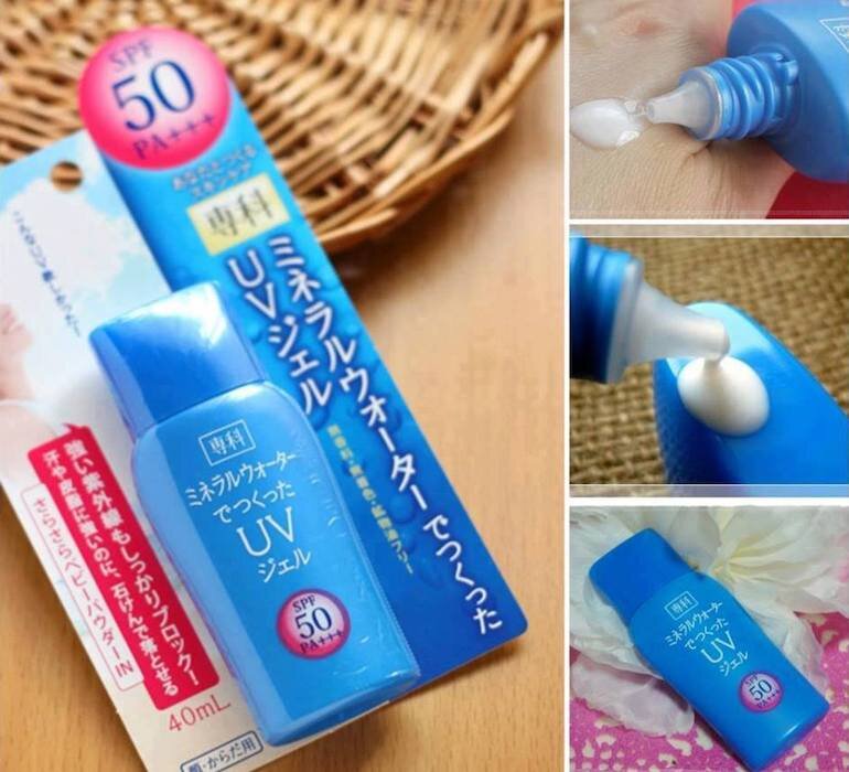 Kem chống nắng Nhật Senka Shiseido Mineral Water Gel