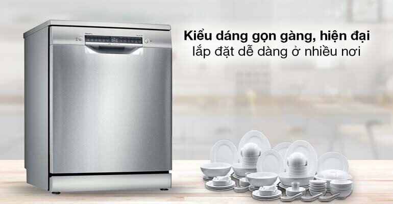 Lắp đặt máy rửa bát sẽ giúp không gian bếp thêm phần gọn gàng hơn Máy rửa bát Bosch