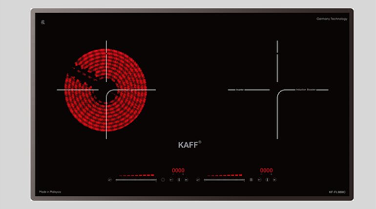 Bếp từ hồng ngoại âm 2 vùng nấu Kaff KF-FL989IC có mức giá ~ 11.850.000VNĐ