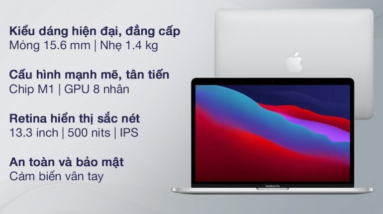 Thiết kế Macbook Pro M1 2020 đẹp và sang trọng trong từng đường nét