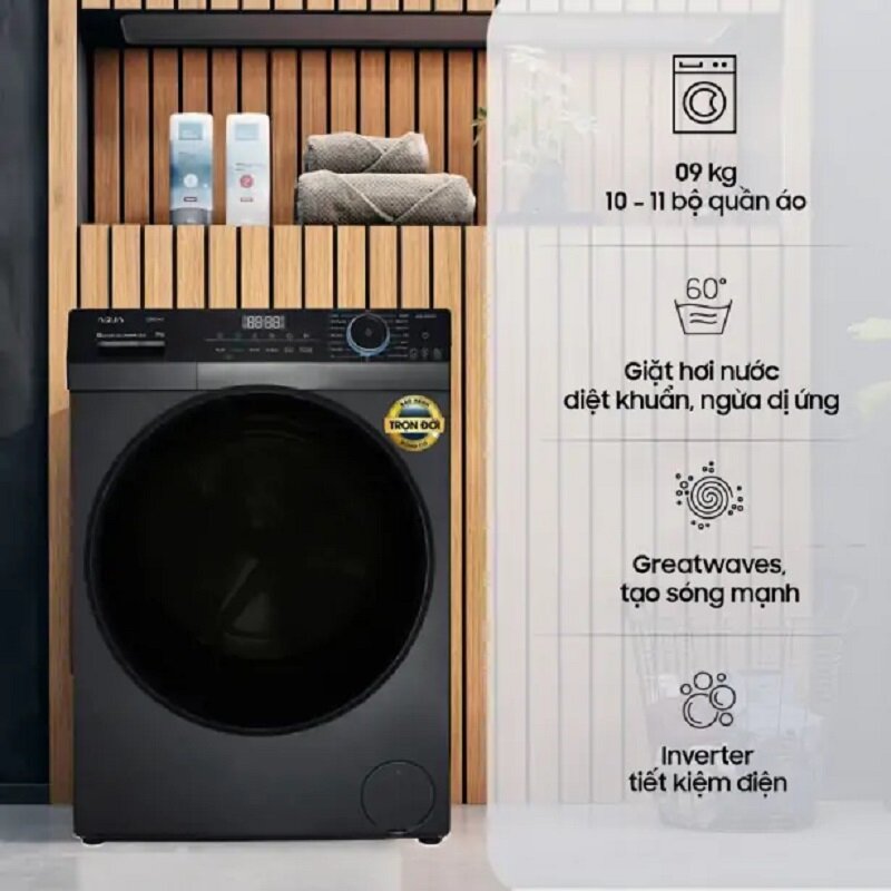 Top 5 máy giặt Aqua Inverter 9kg cửa ngang đời cũ giá tốt 2025