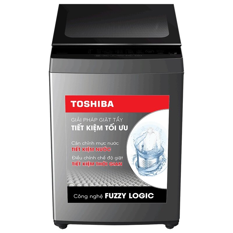 Máy giặt Toshiba 7kg AW-L805AV được thiết kế lồng giặt ngôi sao pha lê cùng nắp máy trợ lực chống kẹt tay