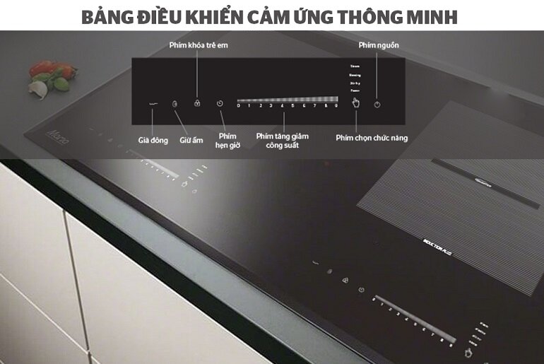 Bảng điều khiển bếp đôi điện từ SUNHOUSE MMB-05I