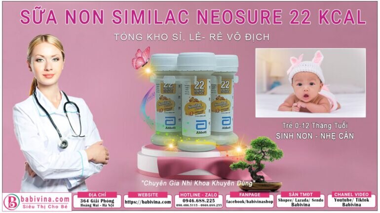 Sữa Similac Neosure 22kcal cho trẻ sinh non, nhẹ cân 0 - 12 tháng - Giá khuyến mãi: 569.000 vnd/ thùng 48 ống